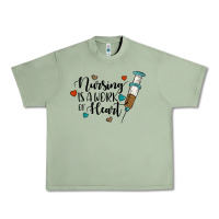 Oil Green nursing i̇s a work of heart Urban Heavy Tee - JahusDesignShop