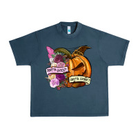 Midnight Navy Sorta sweet sorta spooky Urban Heavy Tee - NancyCooperArtShop
