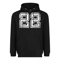 Black Number 22 Sports Jersey Lucky No. Birthday Age Vintage Heavyweight Hoodie - tuanDangUi