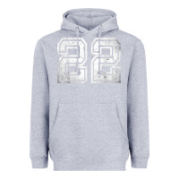 Heather Grey Number 22 Sports Jersey Lucky No. Birthday Age Vintage Heavyweight Hoodie - tuanDangUi