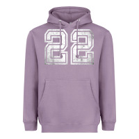 Lavender Number 22 Sports Jersey Lucky No. Birthday Age Vintage Heavyweight Hoodie - tuanDangUi