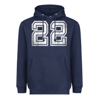 Number 22 Sports Jersey Lucky No. Birthday Age Vintage Heavyweight Hoodie | Teevron