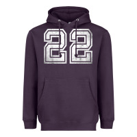 Plum Number 22 Sports Jersey Lucky No. Birthday Age Vintage Heavyweight Hoodie - tuanDangUi