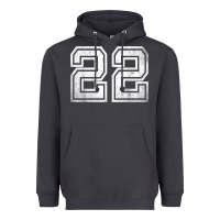 Smoke Number 22 Sports Jersey Lucky No. Birthday Age Vintage Heavyweight Hoodie - tuanDangUi