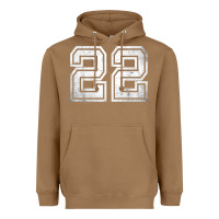 Toasted Coconut Number 22 Sports Jersey Lucky No. Birthday Age Vintage Heavyweight Hoodie - tuanDangUi