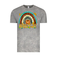 Cloud Rock Hello Fall with Rainbow Vintage Tee - texasbilliewilder