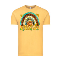 Vintage Mustard Hello Fall with Rainbow Vintage Tee - texasbilliewilder