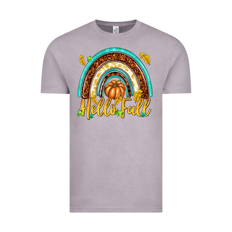 Hello Fall With Rainbow Vintage Tee by texasbilliewilder | Teevron
