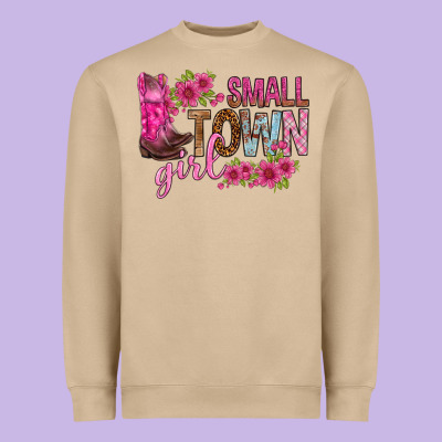 Small Town Girl With Flowers Bbs Heavyweight Sweatshirt Designed By Bundleandbundleshop
