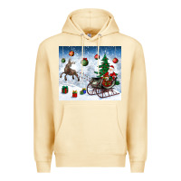 Pina Colada christmas santa deer and presents Premium Hoodie - BundleAndBundleShop