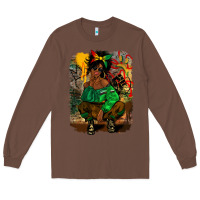 Chestnut juneteenth black woman fashion girl Long Sleeve Tee - CowGirlArtShop