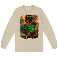 Mushroom juneteenth black woman fashion girl Long Sleeve Tee - CowGirlArtShop