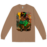 Toasted Coconut juneteenth black woman fashion girl Long Sleeve Tee - CowGirlArtShop