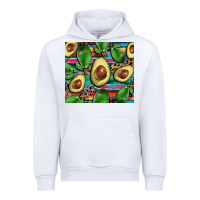 White avacado Urban Hoodie - BarkalooDesign