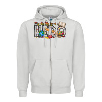 Dove Grey My Daddy is my Hero Teacher Zipper Hoodie - CowhideDigitalArt