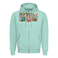 Seafoam My Daddy is my Hero Teacher Zipper Hoodie - CowhideDigitalArt