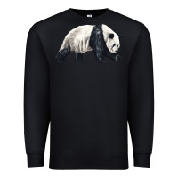 Black walking panda Premium Sweatshirt - LillyAllenDesigns