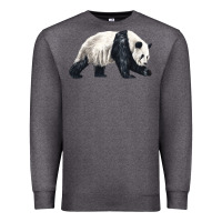 Charcoal Heather walking panda Premium Sweatshirt - LillyAllenDesigns