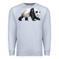 Heather Grey walking panda Premium Sweatshirt - LillyAllenDesigns