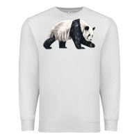 Oatmeal Heather walking panda Premium Sweatshirt - LillyAllenDesigns