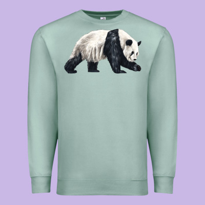 Walking Panda Premium Sweatshirt Designed By Lillyallendesigns