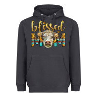Smoke Western Blessed Mom Charolais Bull Heavyweight Hoodie - LillyAllenDesigns