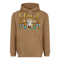Western Blessed Mom Charolais Bull Heavyweight Hoodie | Teevron