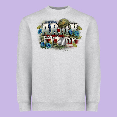 Army Mom Mother's Day Heavyweight Sweatshirt Designed By Fadigitalartstudio