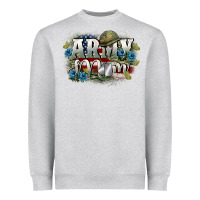 Heather Grey Army mom Mother's Day Heavyweight Sweatshirt - FaDigitalArtStudio