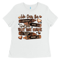 White we can be different on the outside but we have the Ladies Tee - LillyAllenDesigns