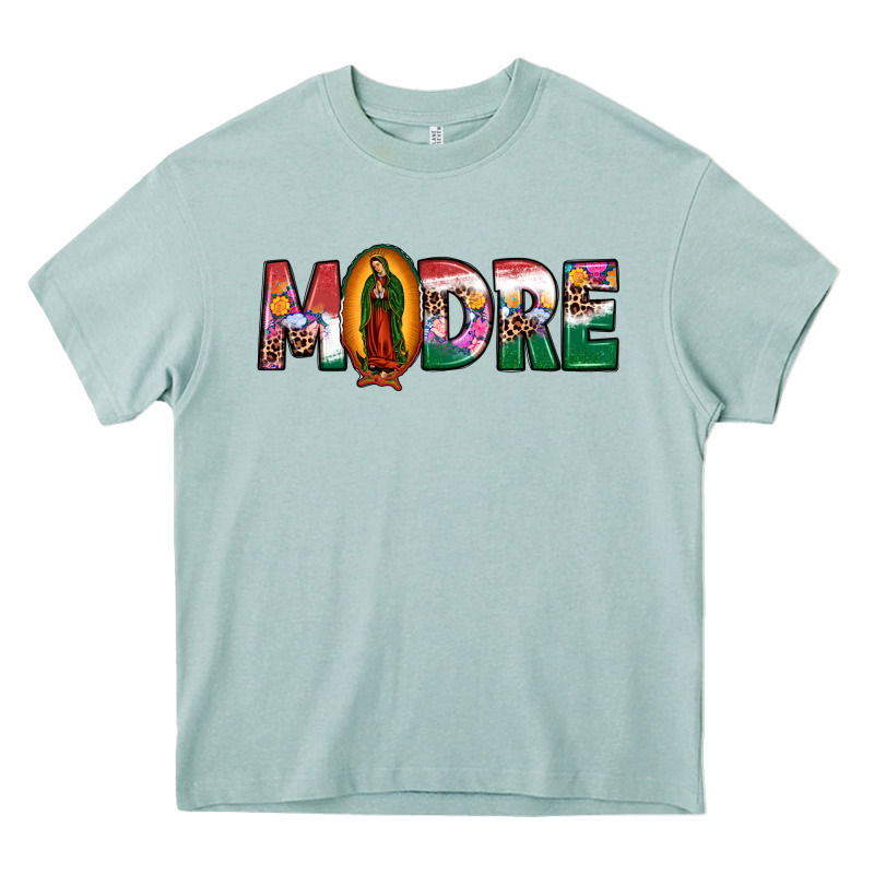 Mexican Flag Our Lady Of Guadalupe Madre Heavy Core Tee by JahusDesignShop | Teevron