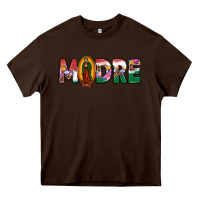 Chocolate Brown mexican flag our lady of guadalupe madre Heavy Core Tee - JahusDesignShop