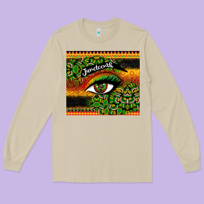 Juneteenth Eyelash Long Sleeve Tee Designed By Cowgirlartshop