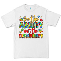 White see the ability not the disability Premium Tee - LillyAllenDesigns