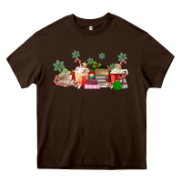 Chocolate Brown Christmas coffee Heavy Core Tee - MaliasSmallBusiness