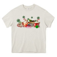 Cream Christmas coffee Heavy Core Tee - MaliasSmallBusiness