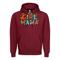 Burgundy girl mama Zipper Hoodie - LillyAllenDesigns