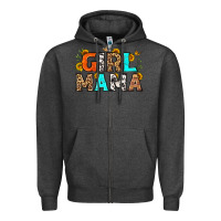 Charcoal Heather girl mama Zipper Hoodie - LillyAllenDesigns