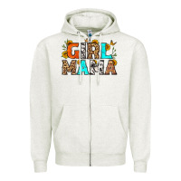 Oatmeal Heather girl mama Zipper Hoodie - LillyAllenDesigns
