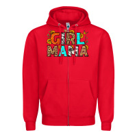 Red girl mama Zipper Hoodie - LillyAllenDesigns