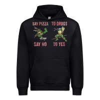 Black say pizza to drugs say no to yes Urban Hoodie - tuanDangUi
