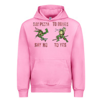 Fuchsia Pink say pizza to drugs say no to yes Urban Hoodie - tuanDangUi