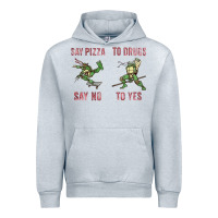 Heather Grey say pizza to drugs say no to yes Urban Hoodie - tuanDangUi