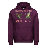 Mauve Wine say pizza to drugs say no to yes Urban Hoodie - tuanDangUi