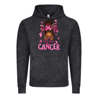 Vintage Black lets beat cancer afro messy bun Vintage Hoodie - texasbilliewilder
