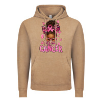 Vintage Coffee lets beat cancer afro messy bun Vintage Hoodie - texasbilliewilder