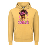 Vintage Mustard lets beat cancer afro messy bun Vintage Hoodie - texasbilliewilder