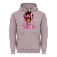 Vintage Zinc lets beat cancer afro messy bun Vintage Hoodie - texasbilliewilder