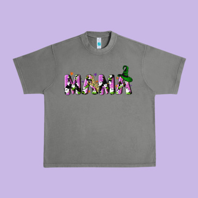 Halloween Spooky Mama Urban Heavy Tee Designed By Nancycooperartshop