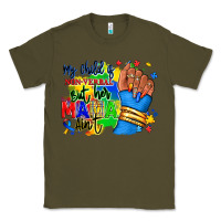 Army Green my child is non verbal but her mama aint afro hand rana Classic Tee - RanaPortraitStore